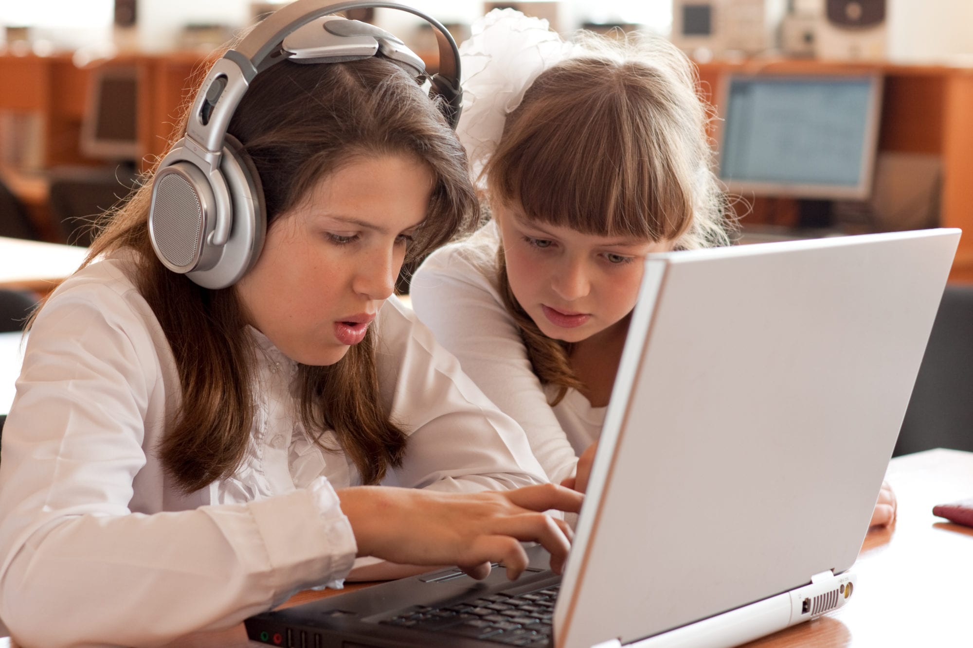 Photo of Two Girls At School Using TextAid