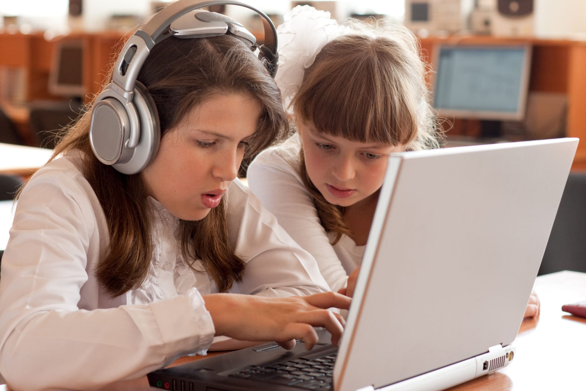 Photo of Two Girls At School Using TextAid